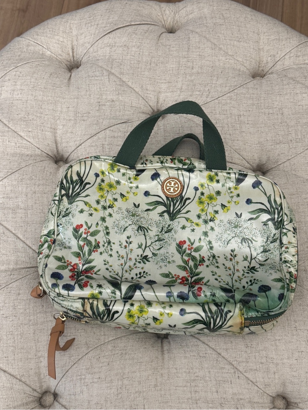 Tory Burch floral cosmetic bag